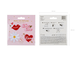 Iron on patches Love, mix,  5.5-6.5x3.5-4.5cm (1 pkt / 4 pc.)