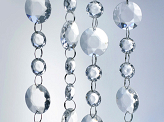 Crystal garland, colourless, 1m