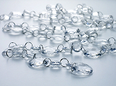 Crystal garland, colourless, 1m