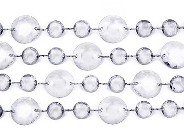 Crystal garland, colourless, 1m
