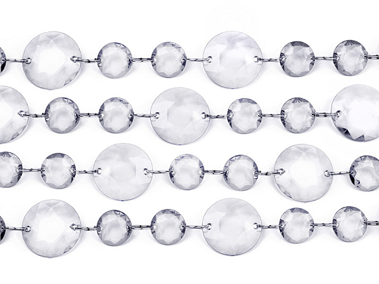 Crystal garland, colourless, 1m