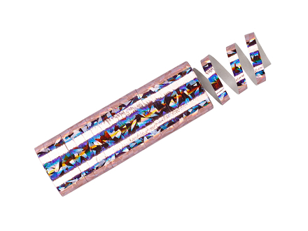 Holographic Streamers, light pink, 3.8 m