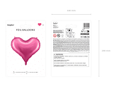Foil balloon Heart, 75x64,5 cm, pink