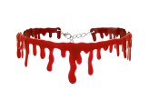 Bloody choker, 35 cm, red