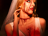 Bloody choker, 35 cm, red