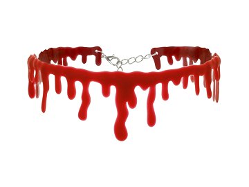 Bloody choker, 35 cm, red