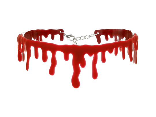 Bloody choker, 35 cm, red