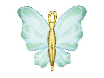 Foil Balloon Butterfly, 69x69 cm, mint