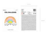 Foil balloon Rainbow, 55x40cm, mix