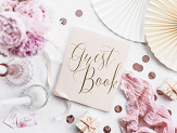 Guest Book, 20x24.5cm, powder pink, 22 pages