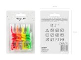 Birthday candles curl, mix, 8cm (1 pkt / 4 pc.)