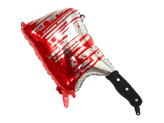 Foil Balloon Cleaver with Blood, 36.5x88.5 cm, mix