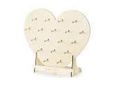 Donut Wall Heart, natural wood, 65x59 cm