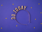 Headband 30 Today, gold