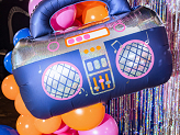 Foil balloon Boombox, 98x70.5 cm, navy blue