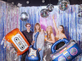 Foil balloon Boombox, 98x70.5 cm, navy blue