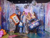 Foil balloon Boombox, 98x70.5 cm, navy blue