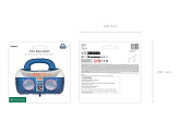 Foil balloon Boombox, 98x70.5 cm, navy blue