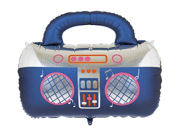 Foil balloon Boombox, 98x70.5 cm, navy blue