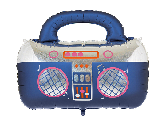 Foil balloon Boombox, 98x70.5 cm, navy blue
