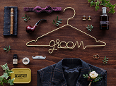 Metal hanger Groom, gold, 45x27cm