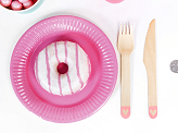 Wooden Cutlery Hearts, blush pink 16cm (1 pkt / 18 pc.)