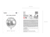 Round foil balloon, 45 cm, silver