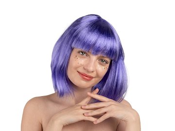 Cleopatra wig, purple