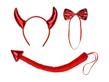 Devil Costume, red, one size for adults