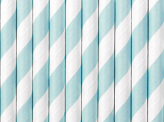 Paper Straws, light blue, 19.5cm (1 pkt / 10 pc.)