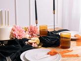 Chiffon runner, black, 0.48 x 5 m