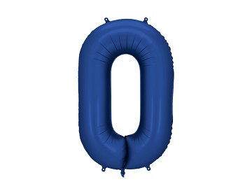 Foil Balloon Number '0', 86cm, navy