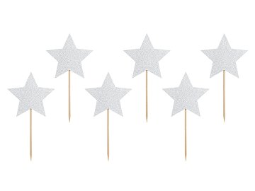 Cupcake toppers Unicorn - Stars (1 pkt / 6 pc.)