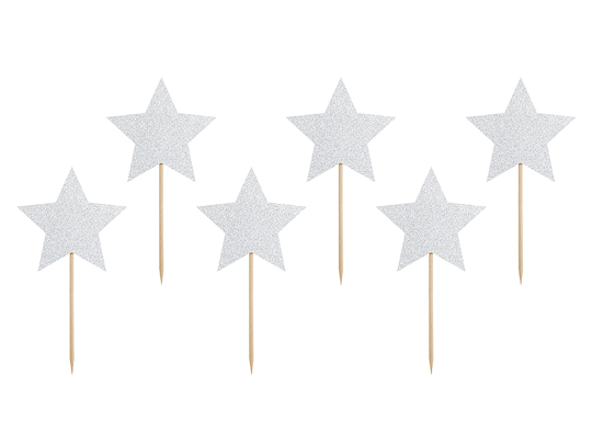 Cupcake toppers Unicorn - Stars (1 pkt / 6 pc.)