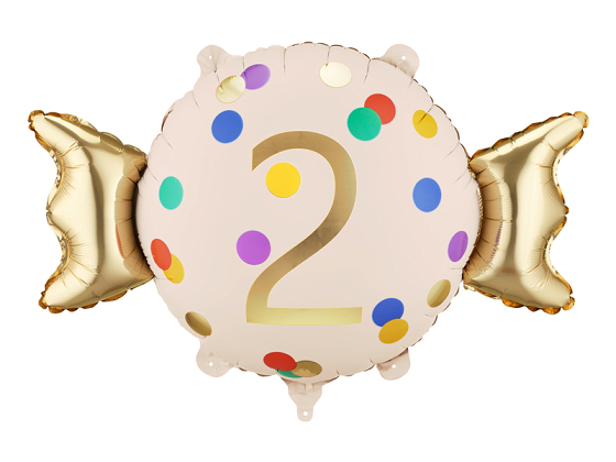 Foil balloon Candy ''2'', 61x37 cm, mix