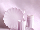 Plastic cups Frill, 220 ml, violet (1 pkt / 4 pc.)