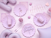 Plastic cups Frill, 220 ml, violet (1 pkt / 4 pc.)