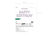 Foil Balloon Happy Birthday, 340x35cm, purple