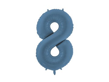 Foil Balloon Number ''8'', 86cm, navy blue