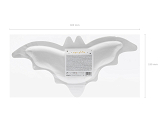 Paper plates Bat, gold, 37.5x18.5cm (1 pkt / 6 pc.)