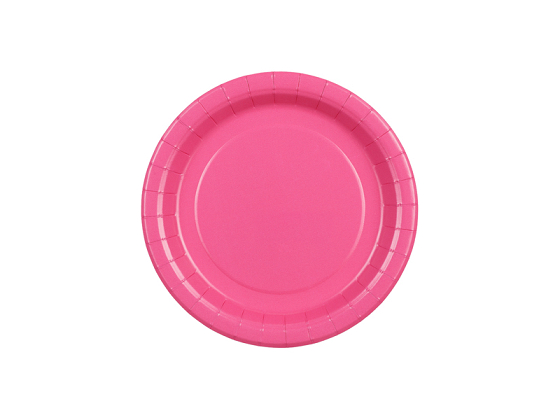 Paper Plates, dark pink, 18 cm (1 pkt / 6 pc.)