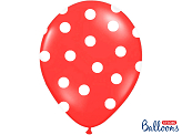 Balloons 30cm, Dots, Pastel Poppy Red (1 pkt / 50 pc.)