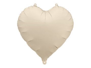 Foil Balloon Heart, 45cm, beige