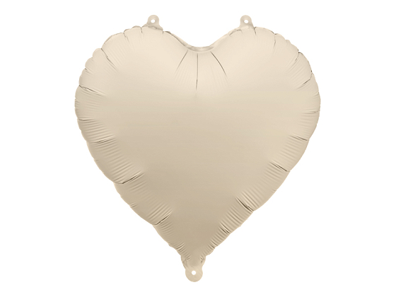 Foil Balloon Heart, 45cm, beige