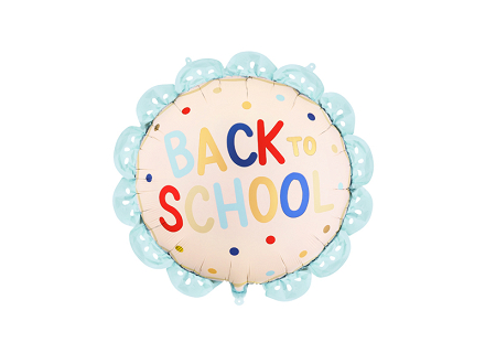 Foil balloon scalloped tablet Back to school, 52x52 cm, cre...