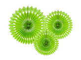 Decorative Rosettes, Apple Green, 20-30cm (1 pkt / 3 pc.)