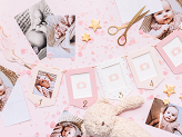 Photo frame garland - Stork, 10.5x15 cm, mix