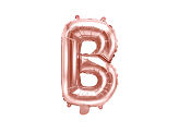 Foil Balloon Letter ''B'', 35cm, rose gold