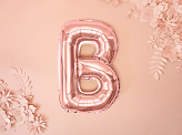 Foil Balloon Letter ''B'', 35cm, rose gold