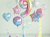 Foil Balloon Number ''9'', 86cm, pastel rainbow